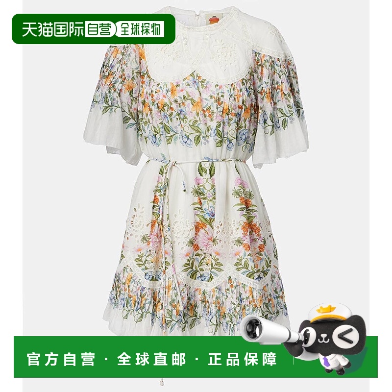 1h可退 香港直邮FARM RIO 女士 Sweet Bloom 花朵棉质迷你连衣裙