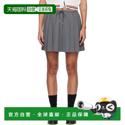 香港直邮Thom Browne 汤姆 布朗 女士 灰色 Wool Seersucker Draw