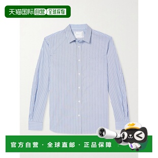 1h可退 香港直邮Sacai 男士 条纹棉质府绸衬衫 2603934M458