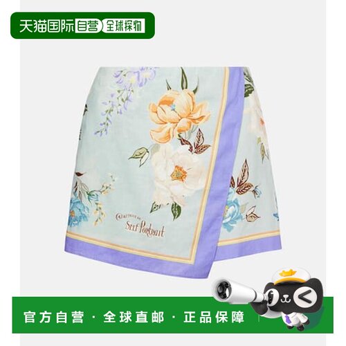 香港直邮Self-Portrait 女士 花朵亚麻棉质短新款【付后1h可退】