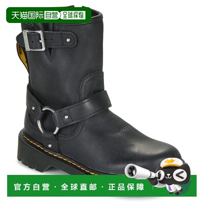 欧洲直邮Dr. Martens马丁博士童鞋靴子Genaya Black Wyoming
