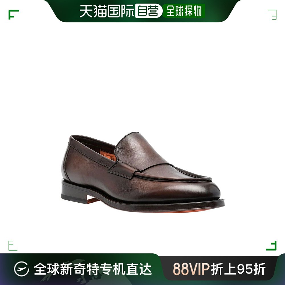 香港直邮Santoni男士圆头乐福鞋 MCCO18357PD5SGFR