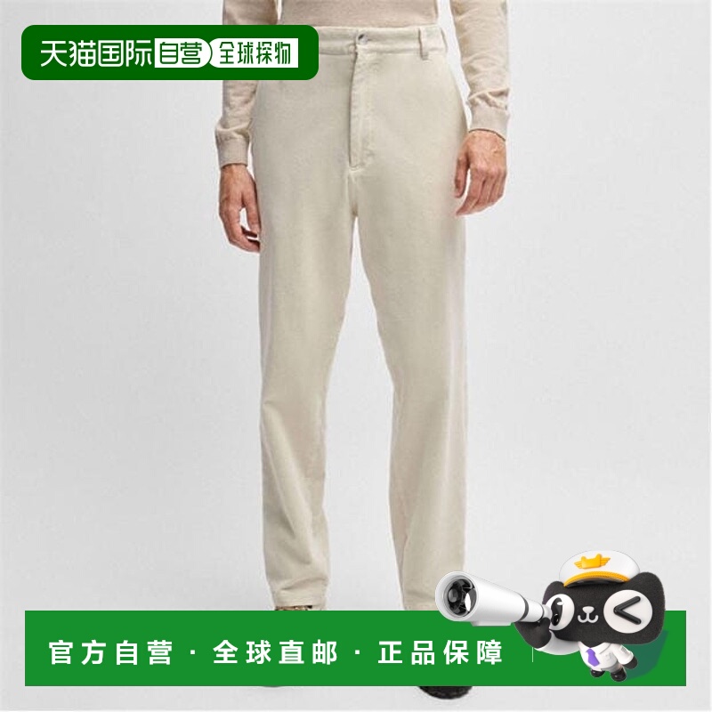 1h可退 香港直邮BOSS 波士 男士 C-Kai-DPL 松身款裤子 white白色