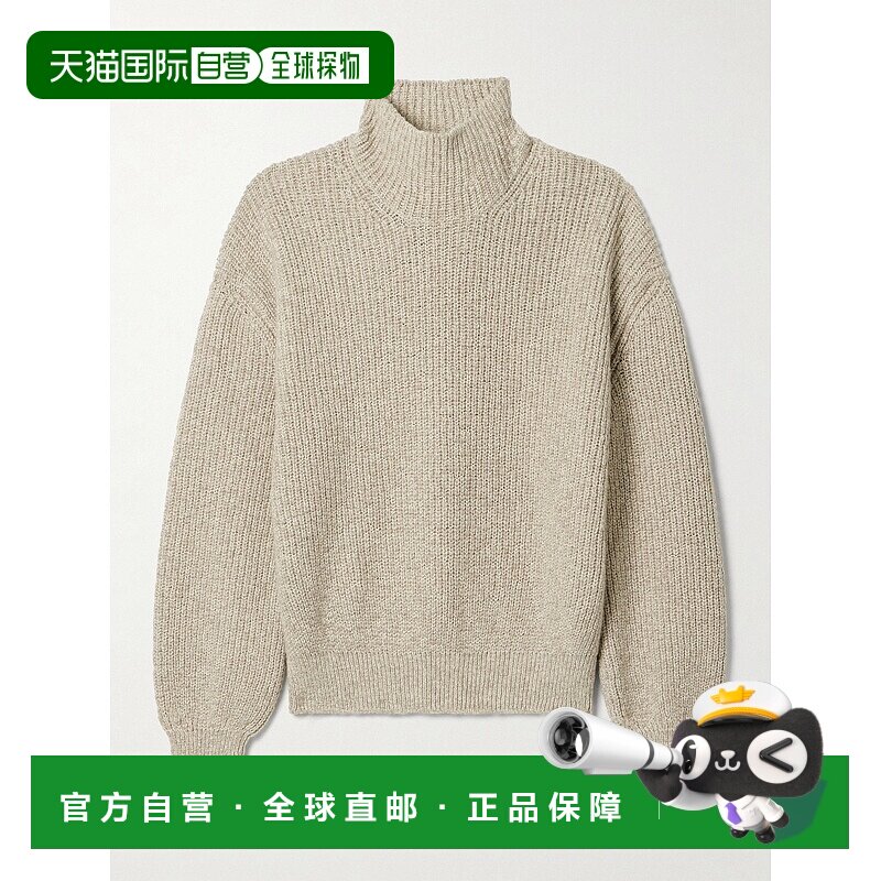 1h可退 香港直邮Loro Piana 诺悠翩雅 女士 罗纹羊绒高领毛衣 FAN