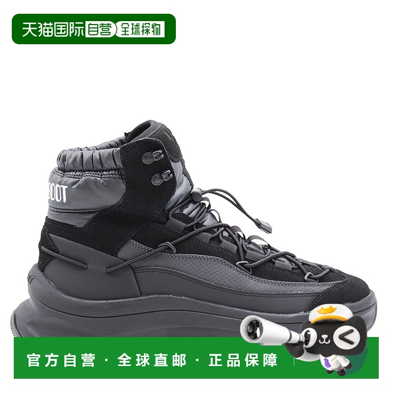 1h可退 香港直邮Moon Boot 月亮靴 男士 MOON247 XLACE MID 黑色
