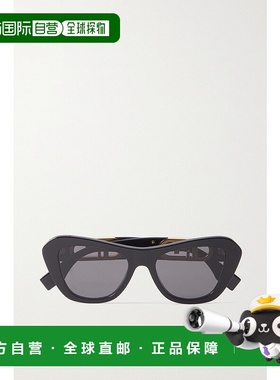 1h可退 香港直邮Fendi 芬迪 女士 O'Lock 猫眼醋纤镀金太阳眼镜 F