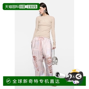 欧洲直邮Acne 氨纶T恤上衣背心 Studios FW25女士米色棉