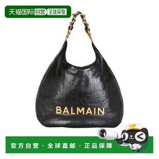香港直邮Balmain 褶皱单肩包 1945 Hobo GN1BT929LET Soft 1h可退