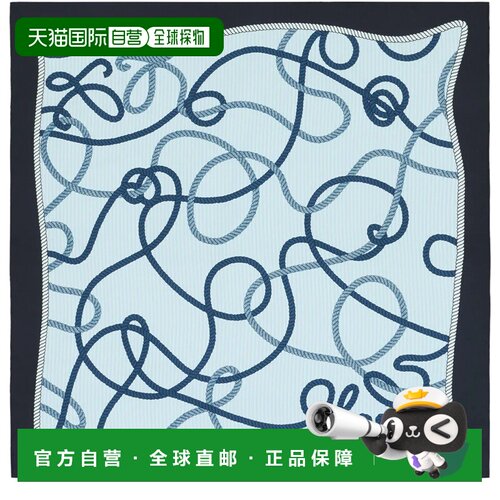 自营欧洲直邮LOEWE罗意威 女士海军蓝/绿色丝质印花支付后1h可退