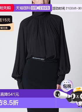 1h可退 香港直邮ANINE BING 女士 ANNE 黑色粘胶纤维衫 A0711598V