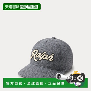 自营欧洲直邮Ralph Lauren拉夫劳伦 男士灰色羊毛混纺棒球帽帽子