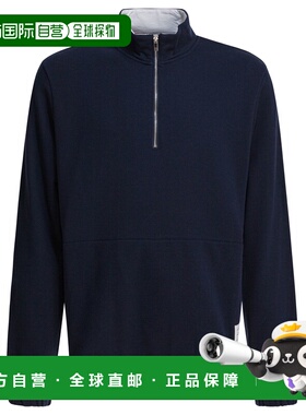 1h可退 香港直邮Thom Browne 汤姆 布朗 男士 蓝色棉质卫衣 MJT50