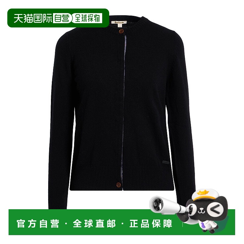 1h可退 香港直邮Barbour 巴伯尔 女士 针织开衫 black黑色 舒适时