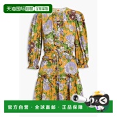 香港直邮FARM RIO 女士 1h可退 荷叶边印花棉绒面呢迷你连衣裙