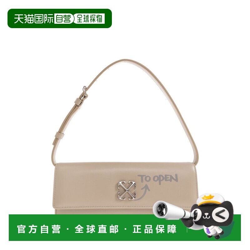 香港直邮off-white 女士 灰白色 Jitney 1.0 折叠式顶部单肩包 OW