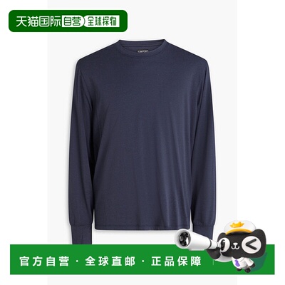 香港直邮Tom Ford 汤姆 福特 男士 莱赛尔纤维棉混纺针织T恤 JCL0