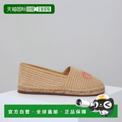 1h可退 香港直邮Chloe logo刺绣草编鞋 C20882