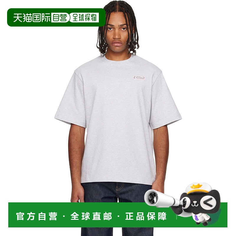 1h可退 香港直邮Casablanca 男士 灰色 Logo Patch T 恤 MAW25JTS