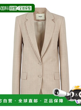 1h可退 香港直邮Fendi 芬迪 女士 单排扣羊毛西装外套 FJ7450AM3P