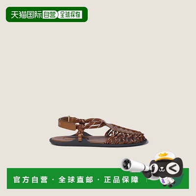 香港直邮MIU MIU 女士凉鞋 5X615E3ZMLF0L18F005 SS2026 棕色