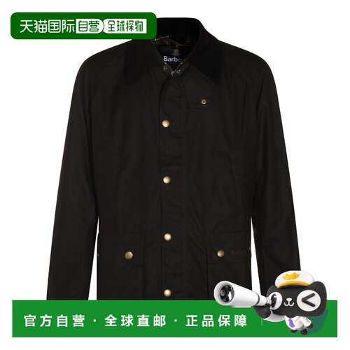 香港直邮barbour 巴伯尔 男士 ASHBY 橄榄绿棉质蜡休闲夹克 262MW