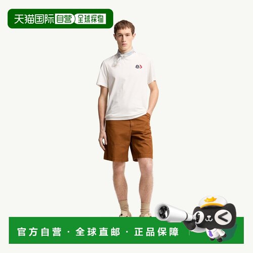 自营欧洲直邮MONCLER盟可睐 男士白色棉质刺绣logo短袖T恤三色