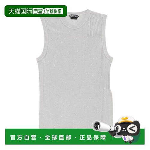 1h可退 香港直邮Tom Ford 亮片装饰罗纹背心 TSK389YAE009