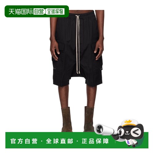 香港直邮RICK OWENS 男士短裤 RU01F2389TE09 SS2026 黑色 Temple