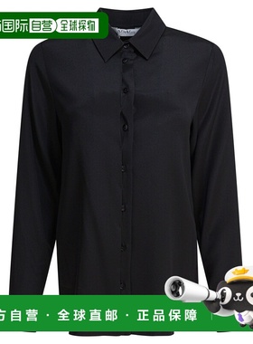 1h可退 香港直邮MaxMara 麦斯玛拉 女士 ELASTANE 黑色衬衫 25211