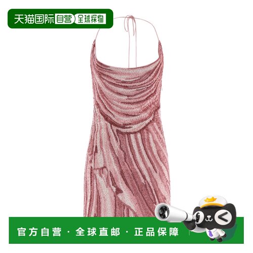 香港直邮Balmain 亮片连衣裙 FF1R2470PC96性感吊【付后1h可退】