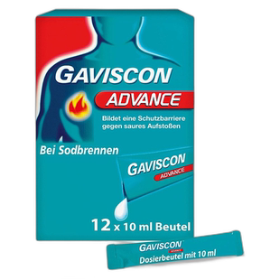 欧洲直邮德国药房GAVISCON加强版胃药口服液12支胃灼热反胃酸反流