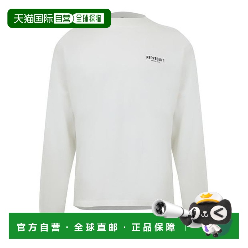 1h可退 香港直邮Represent 男士 Owners Club 长袖T恤 white白色
