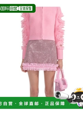 香港直邮Self-Portrait 荷叶边装饰半身裙 SS25CK016SKAa字裙