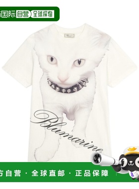 香港直邮Blumarine 小猫印花和标志针织 T 恤 2T101A