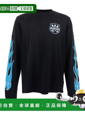 1h可退 香港直邮AMIRI 男士 Eagle Flames 長袖T卹 AMTOJR1038