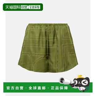 阔腿裤 香港直邮TOTÊME 短裤 交织图案真丝缎面睡衣式 女士