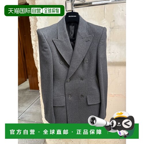 1h可退 香港直邮Balenciaga 双排扣羊绒外套 794461TTU19长袖