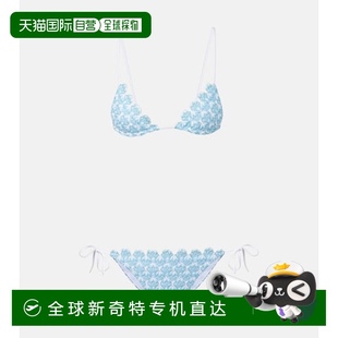 香港直邮MISSONI 女士 1h可退 米索尼 舒适 钩花比基尼 blue蓝色