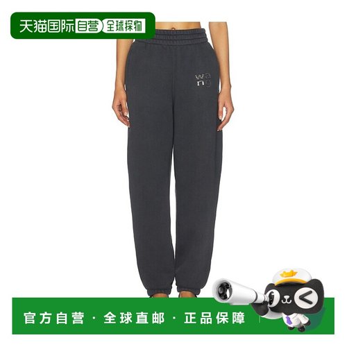 香港直邮Alexander Wang 亚历山大 王 女士 Hotfix 徽标运动裤 4C