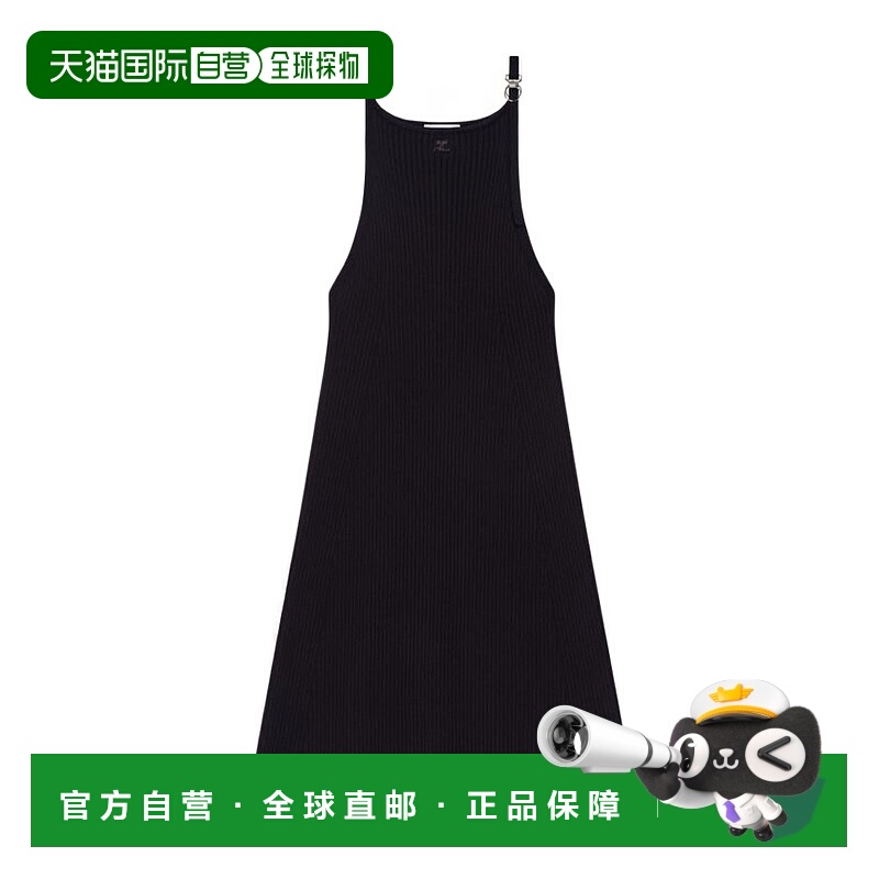 香港直邮Courreges 扣环罗纹针织连衣裙 225MRO615FI0001