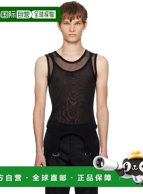 1h可退 香港直邮Mugler 穆勒 男士 黑色 Garter 背心 25F3TS01238