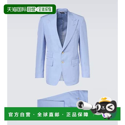 1h可退 香港直邮Tom Ford 汤姆 福特 男士 真丝亚麻套装西装
