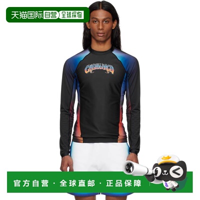 1h可退 香港直邮Casablanca 男士 黑色 Gradient Rash Vest T恤 M