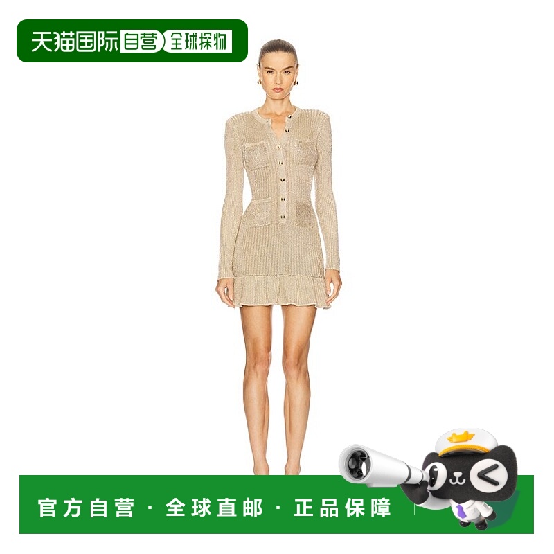 1h可退 香港直邮Self-Portrait 女士 卢勒克斯针织迷你连衣裙 AW2