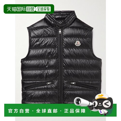 香港直邮Moncler 盟可睐 男士 Gui Logo-Appliqued Shell 修身绗