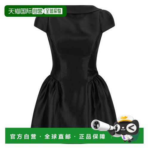 1h可退 香港直邮Self-Portrait 女士 'Black Taffetà Collared..