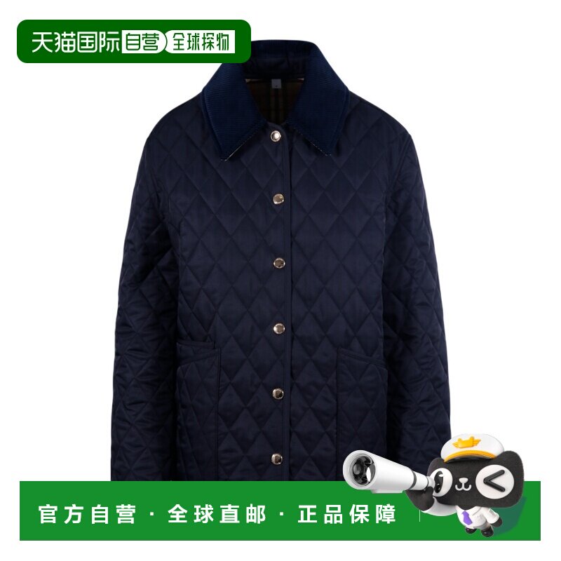 1h可退 香港直邮BURBERRY 女士西服 80782391 AW2023 蓝色 绗缝休