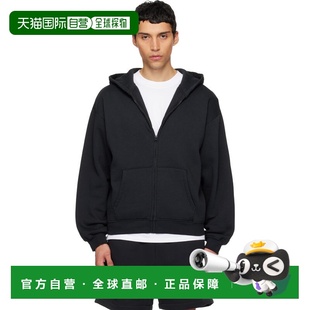 1h可退 香港直邮SKIMS 男士 黑色 Fleece Lounge Relaxed Zip Up