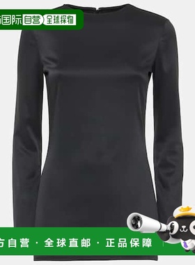 1h可退 香港直邮KHAITE 女士 Vlad 缎面卡迪上衣 003622 black黑