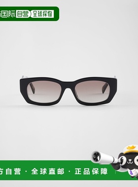 自营欧洲直邮Prada普拉达 女士无烟煤灰渐变醋酸纤维字母标识太阳